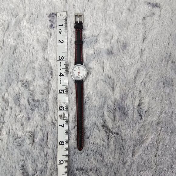 Timex Indiglo Watch Men Silver Stainless Steel WR Black Leather Battery Light 12 - Picture 8 of 9